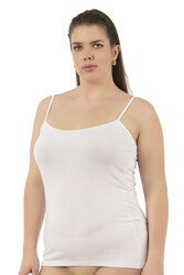 Özkan 25923 Kadın Viskon Saten Biyeli Esnek Yumuşak Rahat Büyük Beden Atlet - Thumbnail