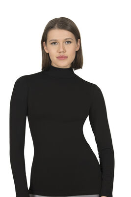 Özkan Underwear - Özkan 26031 Kadın Pamuklu Uzun Kollu Balıkçı Yaka Body