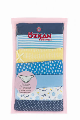 Özkan Underwear - Özkan 26481 7'li Paket Kadın Pamuklu Desenli Likralı Süprem Esnek Rahat Slip Bikini Külot (1)