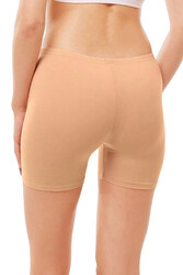 Özkan 26591 3'lü Paket Kadın Pamuklu Likralı Süprem Esnek Rahat Ara Boy Diz Üstü Kısa Tayt Şort Boxer - Thumbnail