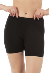 Özkan 26591 3'lü Paket Kadın Pamuklu Likralı Süprem Esnek Rahat Ara Boy Diz Üstü Kısa Tayt Şort Boxer - Thumbnail