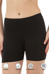 Özkan 26591 Kadın Pamuklu Likralı Süprem Esnek Rahat Ara Boy Diz Üstü Kısa Tayt Şort Boxer - Thumbnail