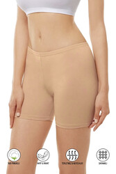 Özkan 26591 Kadın Pamuklu Likralı Süprem Esnek Rahat Ara Boy Diz Üstü Kısa Tayt Şort Boxer - Thumbnail