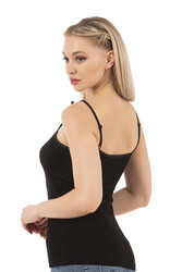 Özkan 26763 Kadın Viskon Kaşkorse Fitilli Esnek Rahat İnce Askılı Atlet - Thumbnail