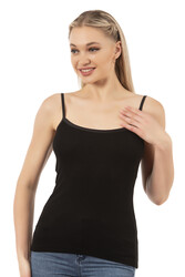 Özkan 26763 Kadın Viskon Kaşkorse Fitilli Esnek Rahat İnce Askılı Atlet - Thumbnail