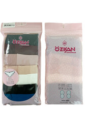 Özkan 26797 7'li Paket Kadın Bel Kısmı Tül Detaylı Likralı Pamuklu Esnek Rahat Slip Bikini Külot - Thumbnail