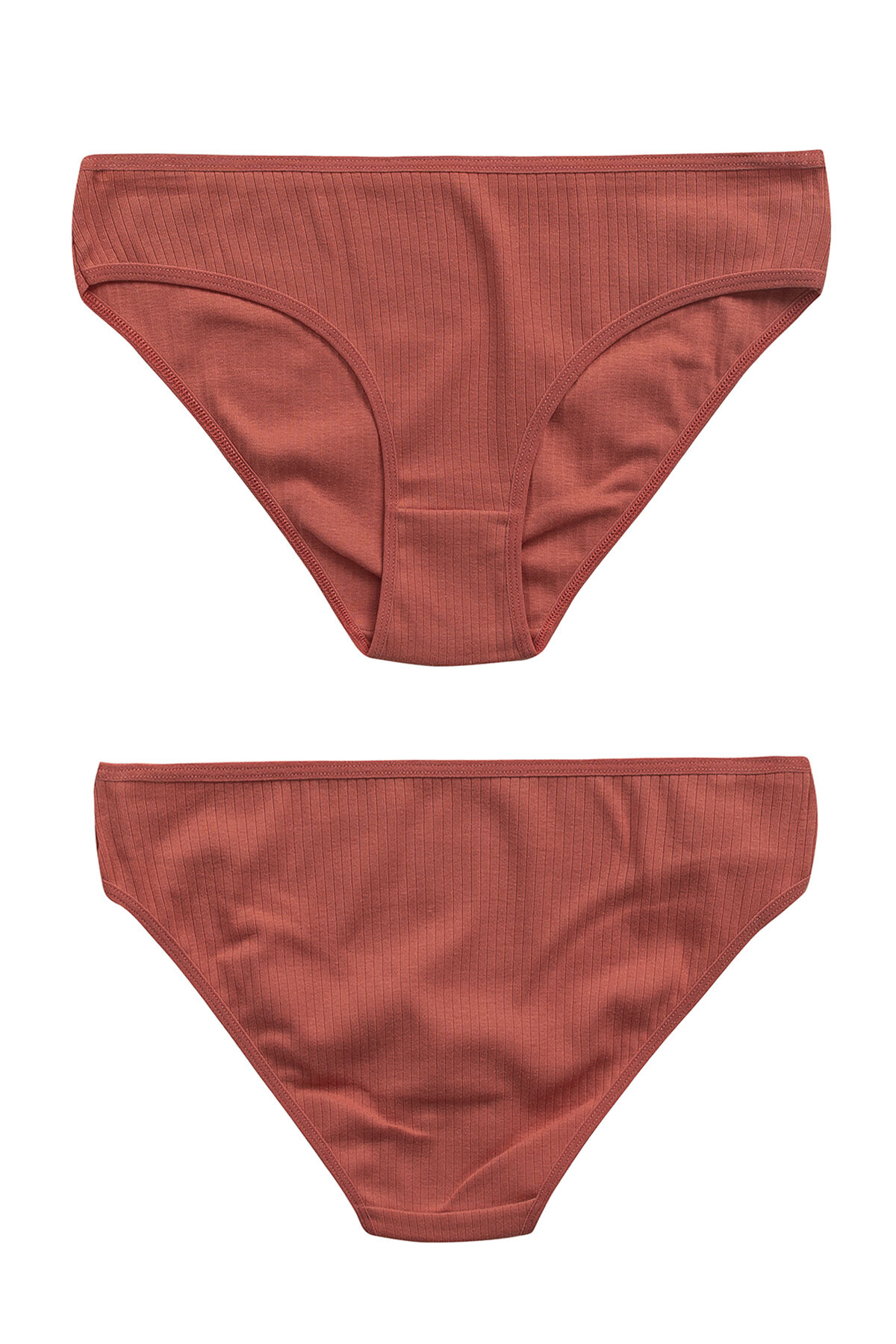 Özkan 26798 7'li Paket Kadın Fitilli Ribana Pamuklu Esnek Rahat Slip Bikini Külot