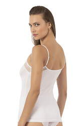 Özkan 26849 Kadın Pamuklu Modal Dantel Detaylı İnce Askılı Atlet - Thumbnail