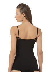 Özkan 26849 Kadın Pamuklu Modal Dantel Detaylı İnce Askılı Atlet - Thumbnail