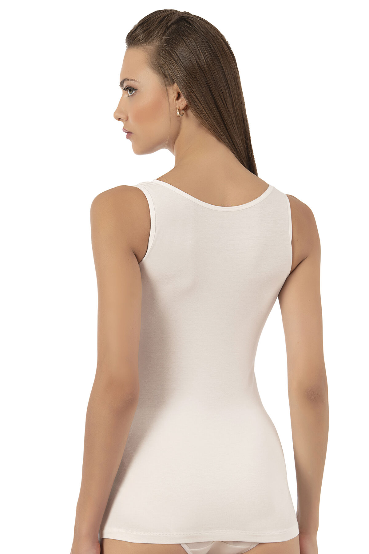 Özkan 26961 Kadın Pamuklu Modal Dantelli Esnek Yumuşak Kalın Askılı Atlet