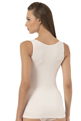 Özkan Underwear - Özkan 26961 Kadın Pamuklu Modal Dantelli Esnek Yumuşak Kalın Askılı Atlet (1)