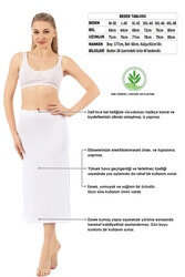 Özkan 26975 Kadın Viskon Kumaş Diz Altı Uzun Etek Elbise Astarı Jüpon Kombinezon - Thumbnail