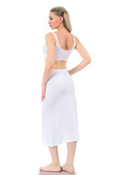 Özkan 26975 Kadın Viskon Kumaş Diz Altı Uzun Etek Elbise Astarı Jüpon Kombinezon - Thumbnail