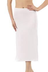 Özkan 26975 Kadın Viskon Kumaş Diz Altı Uzun Etek Elbise Astarı Jüpon Kombinezon - Thumbnail