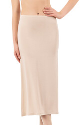 Özkan 26975 Kadın Viskon Kumaş Diz Altı Uzun Etek Elbise Astarı Jüpon Kombinezon - Thumbnail