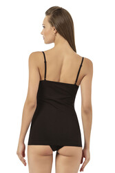 Özkan 27027 Kadın Pamuklu Likralı Modal Esnek Rahat İnce Askılı Atlet Külot İç Giyim Takım - Thumbnail