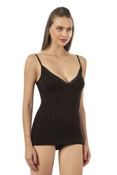 Özkan 27027 Kadın Pamuklu Likralı Modal Esnek Rahat İnce Askılı Atlet Külot İç Giyim Takım - Thumbnail