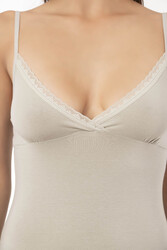 Özkan 27027 Kadın Pamuklu Likralı Modal Esnek Rahat İnce Askılı Atlet Külot İç Giyim Takım - Thumbnail