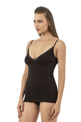 Özkan 27027 Kadın Pamuklu Likralı Modal Esnek Rahat İnce Askılı Atlet Külot İç Giyim Takım - Thumbnail