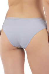 Özkan 27037 Kadın 7'li Paket Karışık Renk %95 Pamuklu Ribana Esnek Rahat Beli Dantelli Slip Bikini Külot - Thumbnail