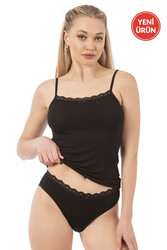 Özkan 27043 Kadın Viskon Kaşkorse Esnek Rahat Atlet Külot İç Giyim Takım - Thumbnail