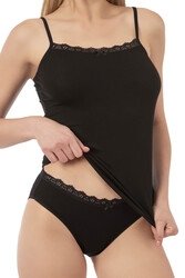 Özkan 27043 Kadın Viskon Kaşkorse Esnek Rahat Atlet Külot İç Giyim Takım - Thumbnail