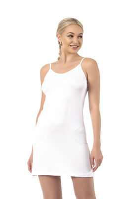 Özkan Underwear - Özkan 27190 Kadın Viskon Esnek Rahat İp Askılı Atlet Kombinezon Jüpon Astar