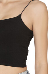 Özkan 27370 Kadın Modal Pamuklu Likralı Esnek Rahat Vücuda Oturan Spagetti Askılı Örme Crop Atlet - Thumbnail