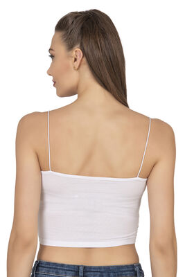 Özkan Underwear - Özkan 27370 Kadın Modal Pamuklu Likralı Esnek Rahat Vücuda Oturan Spagetti Askılı Örme Crop Atlet (1)