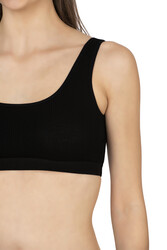 Özkan 27408 Kadın Viskon Kumaş Çıkarılabilir Pedli Balensiz Kaşkorse Kalın Askılı Sütyen Büstiyer - Thumbnail