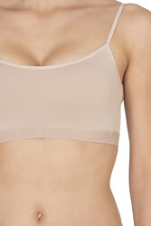 Özkan 27409 Kadın Pamuklu Likralı Çıkarılabilir Pedli Balensiz Süprem Kumaş İp Askılı Sporcu Sütyen Büstiyer - Thumbnail