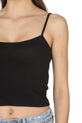 Özkan 27434 Kadın Viskon Kaşkorse Esnek Rahat Ayarlanabilir İp Askılı Crop Atlet Büstiyer - Thumbnail