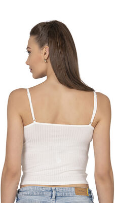 Özkan Underwear - Özkan 27434 Kadın Viskon Kaşkorse Esnek Rahat Ayarlanabilir İp Askılı Crop Atlet Büstiyer (1)