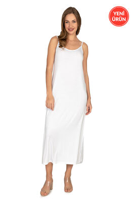 Özkan Underwear - Özkan 27669 Kadın Viskon Premium Kumaş Uzun Boy İp Askılı Kombinezon Astar Elbise Jüpon