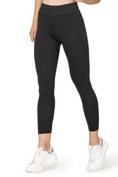 Özkan 27684 Kadın Likralı Kaşkorse Fitilli Toparlayıcı Yüksek Bel Uzun Tayt - Thumbnail