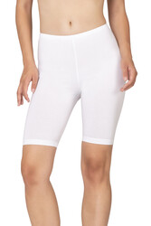 Özkan 27780 Kadın Premium Kumaş Modal Pamuklu Esnek Rahat Diz Üstü Toparlayıcı Yüksek Bel Kısa Tayt - Thumbnail