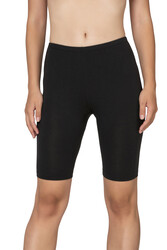 Özkan 27780 Kadın Premium Kumaş Modal Pamuklu Esnek Rahat Diz Üstü Toparlayıcı Yüksek Bel Kısa Tayt - Thumbnail