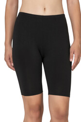 Özkan 27780 Kadın Premium Kumaş Modal Pamuklu Esnek Rahat Diz Üstü Toparlayıcı Yüksek Bel Kısa Tayt - Thumbnail