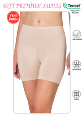 Özkan 27781 Kadın Premium Kumaş Modal Pamuklu Esnek Rahat Ara Boy Diz Üstü Kısa Tayt Şort Boxer - Thumbnail
