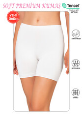 Özkan 27781 Kadın Premium Kumaş Modal Pamuklu Esnek Rahat Ara Boy Diz Üstü Kısa Tayt Şort Boxer - Thumbnail