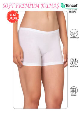 Özkan Underwear - Özkan 27782 Kadın Premium Kumaş Modal Pamuklu Esnek Rahat Mini Boxer Şort Tayt