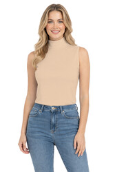 Özkan 27813 3'lü Paket Kadın Pamuklu Modal Esnek Rahat Karışık Renk Balıkçı Yaka Sıfır Kol T-Shirt - Thumbnail