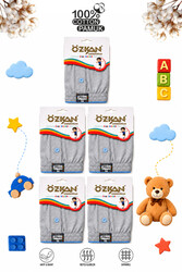 Özkan 31223 5'li Paket Erkek Çocuk %100 Pamuklu Premium Kumaş Rahat Klasik Kesim Süprem Penye Boxer Şort Külot - Thumbnail