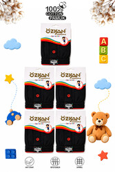 Özkan 31223 5'li Paket Erkek Çocuk %100 Pamuklu Premium Kumaş Rahat Klasik Kesim Süprem Penye Boxer Şort Külot - Thumbnail