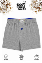 Özkan 31223 Erkek Çocuk %100 Pamuklu Premium Kumaş Rahat Klasik Kesim Süprem Penye Boxer Şort Külot - Thumbnail