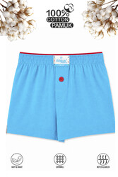 Özkan 31223 Erkek Çocuk %100 Pamuklu Premium Kumaş Rahat Klasik Kesim Süprem Penye Boxer Şort Külot - Thumbnail