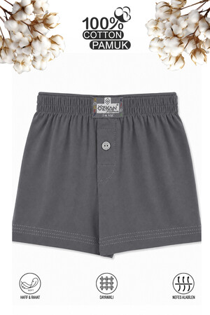 Özkan 31223 Erkek Çocuk %100 Pamuklu Premium Kumaş Rahat Klasik Kesim Süprem Penye Boxer Şort Külot