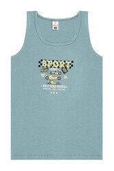 Özkan 31800 5'li Paket Erkek Çocuk Karışık Renkli Desenli Pamuklu Yumuşak Rahat Kalın Askılı Atlet - Thumbnail