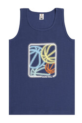 Özkan 31800 5'li Paket Erkek Çocuk Karışık Renkli Desenli Pamuklu Yumuşak Rahat Kalın Askılı Atlet - Thumbnail