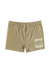 Özkan 31802 5'li Paket Erkek Çocuk Pamuklu Karışık Renkli Desenli Yumuşak Rahat Şort Boxer - Thumbnail